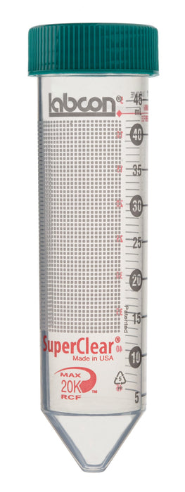 Labcon SuperClear® Centrifuge Tubes Labcon® SuperClear® Centrifuge Tubes, Bulk (Sterile) | DBiomed 3181-345 Centrifuge Tubes Labcon 50mL, 500/Case / Sterile / Bulk