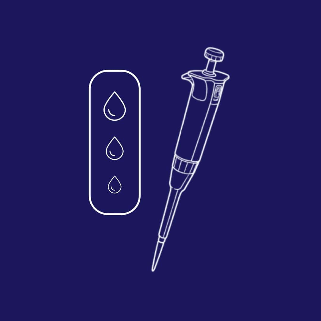 yellow standard pipette tip dispensing liquid into eppendorf style tube